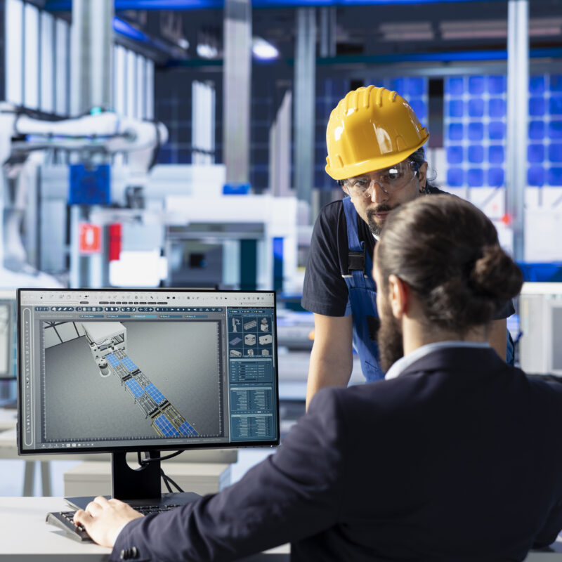 Illustration d’un domaine du génie : civil, électrique, mécanique, informatique, chimique et biologique, pour découvrir les carrières et spécialités en ingénierie.